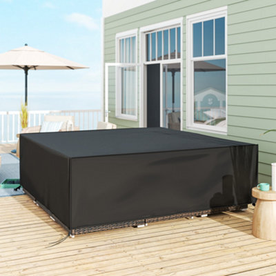 Outsunny Large Garden Set Square Cover Outdoor Furniture Waterproof Resist Fade - image 1