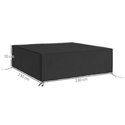 Outsunny Large Garden Set Square Cover Outdoor Furniture Waterproof Resist Fade - thumbnail 3