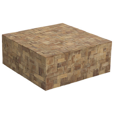 Beliani Coffee Table Gambo Teak Wood Brown - image 1