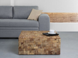 Beliani Coffee Table Gambo Teak Wood Brown - thumbnail 2