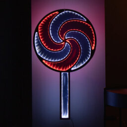 Samuel Alexander 60Cm Light Up Hanging Christmas Lollipop Infinity Light Decoration With Spinning Effect