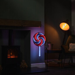 Samuel Alexander 60Cm Light Up Hanging Christmas Lollipop Infinity Light Decoration With Spinning Effect - thumbnail 2
