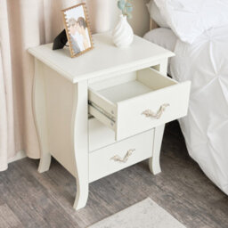 Melody Maison 3 Drawer Bedside Table - Elizabeth Ivory Range - thumbnail 4