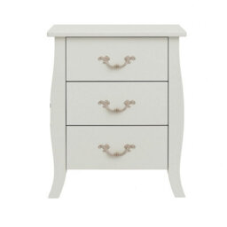 Melody Maison 3 Drawer Bedside Table - Elizabeth Ivory Range - thumbnail 6