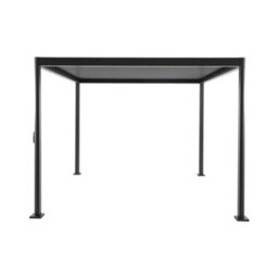 Sweeek - Louvered Pergola With Rounded Legs Aluminium 3X3M Anthracite - Imperial - thumbnail 4