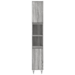 Berkfield 3 Piece Bathroom Furniture Set Grey Sonoma Engineered Wood - thumbnail 6