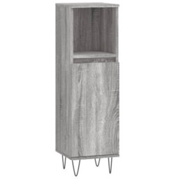 Berkfield 3 Piece Bathroom Furniture Set Grey Sonoma Engineered Wood - thumbnail 7