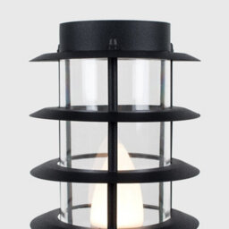 Valuelights Wharf Modern Ip44 Rated Outdoor Black Stainless Steel Bollard Lantern Light Post With Led Bulb - thumbnail 3