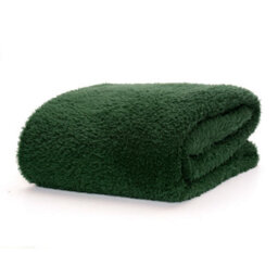 Snug Rug Blanket Luxury Sherpa Fleece Sofa Tv Throw Gift Blankets 127X178Cm - Racing Green - thumbnail 5