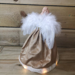 Samuel Alexander 30Cm Premier Gold Angel Lit Tree Topper With Warm White Leds - thumbnail 5