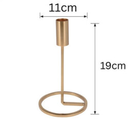 Urbn-Living Urbnliving Metal Candlestick Taper Gold Candle Holder Stand Home Décor Wedding Table Centrepiece - thumbnail 6