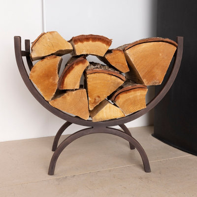 Charles Bentley Rosewood Small Log Holder Iron Copper Antique Black Minimalist - image 1