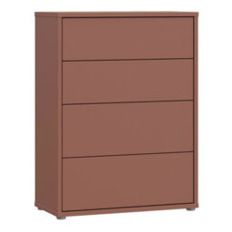 Furniture To Go Alice Springs 4 Drawer Chest With Push-To-Open Drawers In Terracotta - thumbnail 2