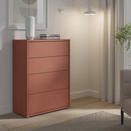 Furniture To Go Alice Springs 4 Drawer Chest With Push-To-Open Drawers In Terracotta - thumbnail 7