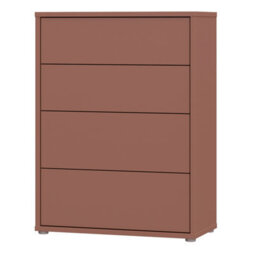 Furniture To Go Alice Springs 4 Drawer Chest With Push-To-Open Drawers In Terracotta - thumbnail 4