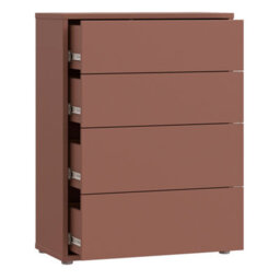 Furniture To Go Alice Springs 4 Drawer Chest With Push-To-Open Drawers In Terracotta - thumbnail 5