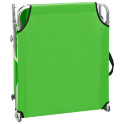 Walplus Folding Sun Lounger With Canopy Green Aluminium - thumbnail 6