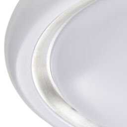 GoodHome Iris Round Satin Metal & Plastic White Brushed Effect Led Ceiling Light - thumbnail 4