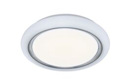GoodHome Iris Round Satin Metal & Plastic White Brushed Effect Led Ceiling Light - thumbnail 2