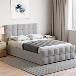 Lassic Vida Designs Valentina Light Grey Linen Ukfr 4Ft6 Double Ottoman Bed Frame, 190 X 135Cm - thumbnail 4