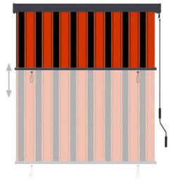 Berkfield Outdoor Roller Blind 140X250 Cm Orange And Brown - thumbnail 3