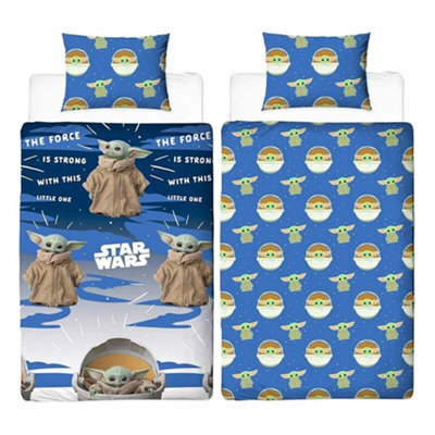Star Wars Mandalorian Baby Yoda Reversible Duvet Set Multicoloured (Single) - image 1