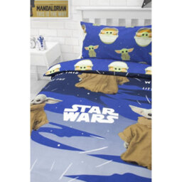 Star Wars Mandalorian Baby Yoda Reversible Duvet Set Multicoloured (Single) - thumbnail 4
