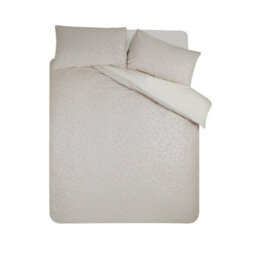 Catherine Lansfield Corded Leaves Duvet Cover Set With Pillowcases Champagne Gold - thumbnail 4
