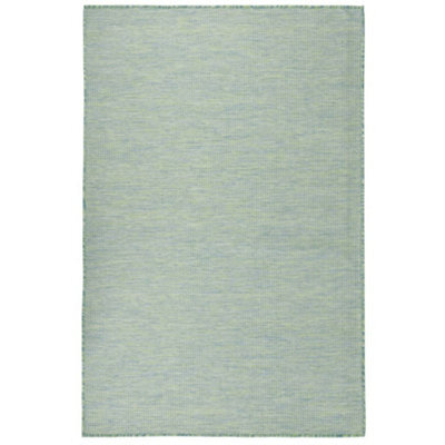 Berkfield Outdoor Flatweave Rug 100X200 Cm Turquoise