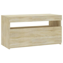 Vidaxl Tv Cabinet With Led Lights Sonoma Oak 75X35X40 Cm - thumbnail 2