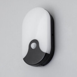 Litecraft Alford Black Oval Outdoor Wall Light Led Bulkhead With Pir Sensor - thumbnail 4