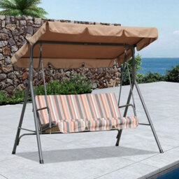 Sunshade For Swing Chair (Canopy Seat Cover 164 114 15 Cm 130 45 8 Cm, Only, Khaki) - thumbnail 3