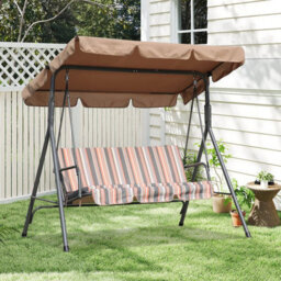 Sunshade For Swing Chair (Canopy Seat Cover 164 114 15 Cm 130 45 8 Cm, Only, Khaki) - thumbnail 6