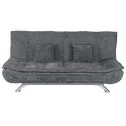 Living And Home 3 Seat Linen Sofa Couch 3 Seater Convertible Sleeper Sofa Bed With Metal Leg Grey - thumbnail 4