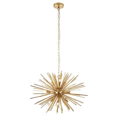 Luminosa Lighting Luminosa Orta 9 Light Spherical Pendant Satin Brushed Gold Plate, G9 - image 1