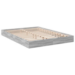 Berkfield Bed Frame Without Mattress Grey Sonoma 140X200 Cm Engineered Wood - thumbnail 6