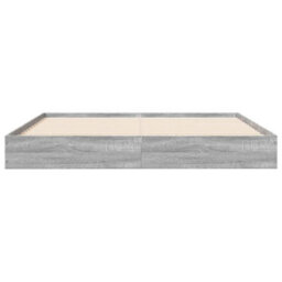 Berkfield Bed Frame Without Mattress Grey Sonoma 140X200 Cm Engineered Wood - thumbnail 4