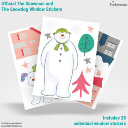 Stickerscape The Snowman And The Snowdog Snow Globe Window Stickers Christmas Window Decorations Repositionable And Reusable Made In The Uk - thumbnail 3