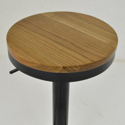 Lakeland Furniture Sweeny Dark Wood Black Adjustable Base Bar Stool - thumbnail 7