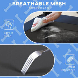 Pawhut Cooling Raised Dog Bed W/ Breathable Mesh, For S, M Dogs - Dark Blue - thumbnail 6