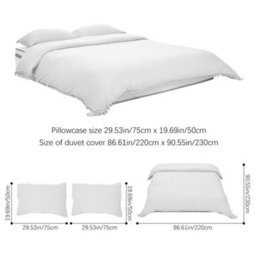 Living And Home Pack Of 3 King Bedding Solid Duvet Cover With 2 Pillowcase Set Easy Care Comfortable And Ezysleep - thumbnail 8