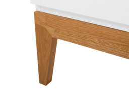 Impact Furniture Tv Cabinet Stand Entertainment Drawer Unit Modern White Gloss Oak Leg Kioto - thumbnail 6
