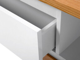 Impact Furniture Tv Cabinet Stand Entertainment Drawer Unit Modern White Gloss Oak Leg Kioto - thumbnail 7