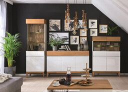 Impact Furniture Tv Cabinet Stand Entertainment Drawer Unit Modern White Gloss Oak Leg Kioto - thumbnail 9