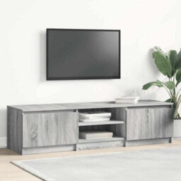 Berkfield Stylish Tv Cabinet Grey Sonoma 140X40X35.5 Cm Engineered Wood - thumbnail 2