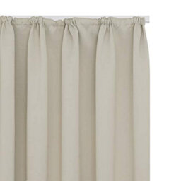 "Deconovo Solid Pencil Pleat Curtains Thermal Insulated Curtains Blackout Curtains For Living Room W55""x L82"" Light Beige One Pair" - thumbnail 8