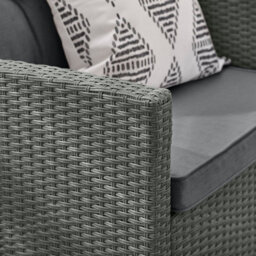 Furniturebox Arizona Rattan Garden Sofa Set, 4 Seat Outdoor Sofa Set, Grey Rattan Garden Furniture Set - Chairs,  Sofa, Coffee Set - thumbnail 4