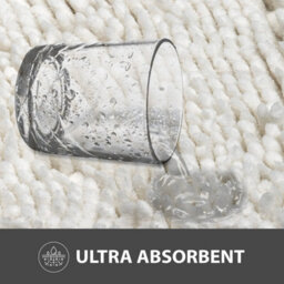 Crystals Non Slip Bath Mat Water Absorbent Shower Mats Machine Washable Bathroom Rug, White - thumbnail 4