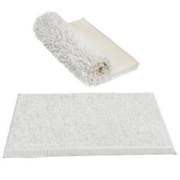 Crystals Non Slip Bath Mat Water Absorbent Shower Mats Machine Washable Bathroom Rug, White - thumbnail 1