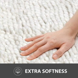Crystals Non Slip Bath Mat Water Absorbent Shower Mats Machine Washable Bathroom Rug, White - thumbnail 3